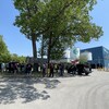 Une cinquantaine de syndiqués au piquet de grève jeudi midi devant l'usine de Kruger-Wayagamack.
