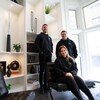 Justin Gagnon, directeur des Finances, Josh Glow, le président et cofondateur de Gryd, et Kyla Wills-Lollback, directrice des opérations, en mai 2023.