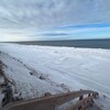 Un littoral en hiver. 