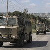 Des véhicules militaires israéliens.