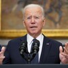 Le président américain Joe Biden au micro pendant une conférence de presse.