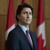 Justin Trudeau en point de presse.