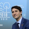 Le premier ministre du Canada Justin Trudeau prend part aux discussions du Sommet du G7, qui se déroule à La Malbaie.