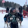 Katherine Langlais et deux chiens de traîneaux.