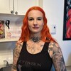 Portrait de la boxeuse Katia Bissonnette.