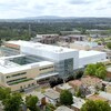 Une vue aérienne du centre intégré de cancérologie (CIC) sur le site de l'Hôpital de l'Enfant-Jésus.