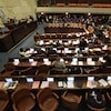 L'intérieur du parlement israélien.