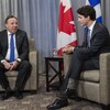 Le premier ministre du Québec, François Legault, et son homologue fédéral Justin Trudeau