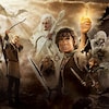 Affiche promotionnelle de la trilogie de films Le seigneur des anneaux réalisée par Peter Jackson