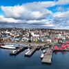 Une photo aérienne du port de Lunenburg le 19 janvier 2023.