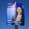 Une pancarte de Méganne Perry-Melançon.