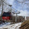 Un remonte-pente au Mont-Sainte-Anne.