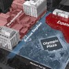 Dessin des rénovations de l'Olympic Plaza. 