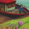 Un dessin représente une fille sur un bateau alors qu'une femme regarde depuis la rive.