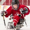 Jacob Leblanc, de Moncton, joue au parahockey.