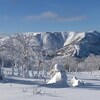 Le mont Albert sous la neige.