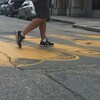 La traverse pour piétons stylisée située sur la rue Wellington Nord, à Sherbrooke.