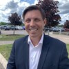 Le candidat à la chefferie du Parti conservateur du Canada, Patrick Brown, de passage à Moncton au Nouveau-Brunswick, le 5 juillet 2022.