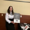 La policière Patti Pastorius devant la presse.