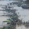 Photographie aérienne lors des inondations du Québec.