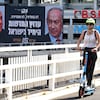 Des affiches électorales de Gadi Eisenkot et de Benyamin Nétanyahou.