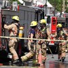 Les pompiers du Service de sécurité incendie de Montréal en pleine action. 