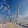 Simulation de la vue du futur pont depuis les voies de circulation.