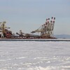 Les installations du Port de Québec en hiver.