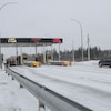 Le poste de péage de Cobequid, sur l'autoroute Transcanadienne entre Moncton et Halifax. 