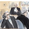 Une illustration judiciaire de Peter Nygard lors de la sélection du jury.