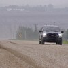 La route 225 près de Bellevue, en Saskatchewan, le 2 juin 2023.