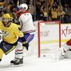 Ryan Hartman (à gauche) célèbre après déjoué Carey Price.