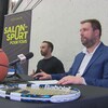 David Duguay et Olivier-Samuel Doré en conférence de presse de lancement.