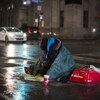 Un sans-abri au centre-ville de Toronto