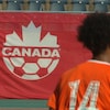 Joueur de soccer, affiche de soccer Canada.