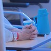 Les mains d'un patient