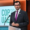  Le président désigné de la COP28, M. Sultan Ahmed Al Jaber, et l'envoyé spécial des Nations unies, M. Michael R. Bloomberg, annoncent la tenue d'un sommet local d'action pour le climat lors de la COP28 à Dubaï, en décembre, aux côtés de dirigeants locaux