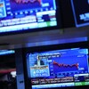 Un ordinateur avec des données bancaires.