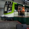 Les nouveaux trains en démonstration.