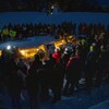 Des personnes se sont rassemblées  pour une veillée en mémoire des femmes et des filles autochtones disparues ou assassinées au cercle de célébration Oodena à La Fourche, le 4 décembre 2022.  