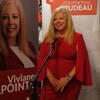 Viviane Lapointe s'adresse à ses partisans.