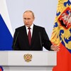 Vladimir Poutine prononce un discours.