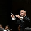 Le chef Yannick Nézet-Séguin dirige l'orchestre du Met au Lincoln Center le 14 février 2024.