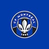 Un logo sur lequel on peut lire CF Montréal, aux couleurs noir et bleu