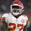 Kareem Hunt, des Chiefs de Kansas City, à l'échauffement avant un match contre les Texans de Houston.