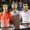 De gauche à droite : Laslo Djere, Gustavo Kuerten et Félix Auger-Aliassime