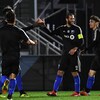 Ignacio Piatti (au centre) et ses coéquipiers de l'Impact de Montréal célèbrent un but marqué en match amical contre le FC Cincinnati.