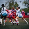 Des joueuses de soccer.