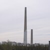 La grande cheminée de la minière Vale à Sudbury.