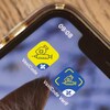 Icônes d'applications de VaxiCode et VaxiCode Vérif sur un iPhone.